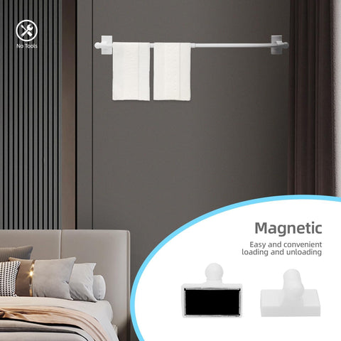 Coquilles 2-pack magnetic curtain rod set offers versatile home mounting