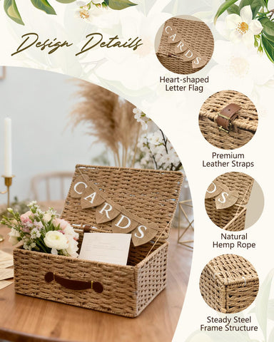CORALMEE hand-woven seagrass texture adds rustic charm to events