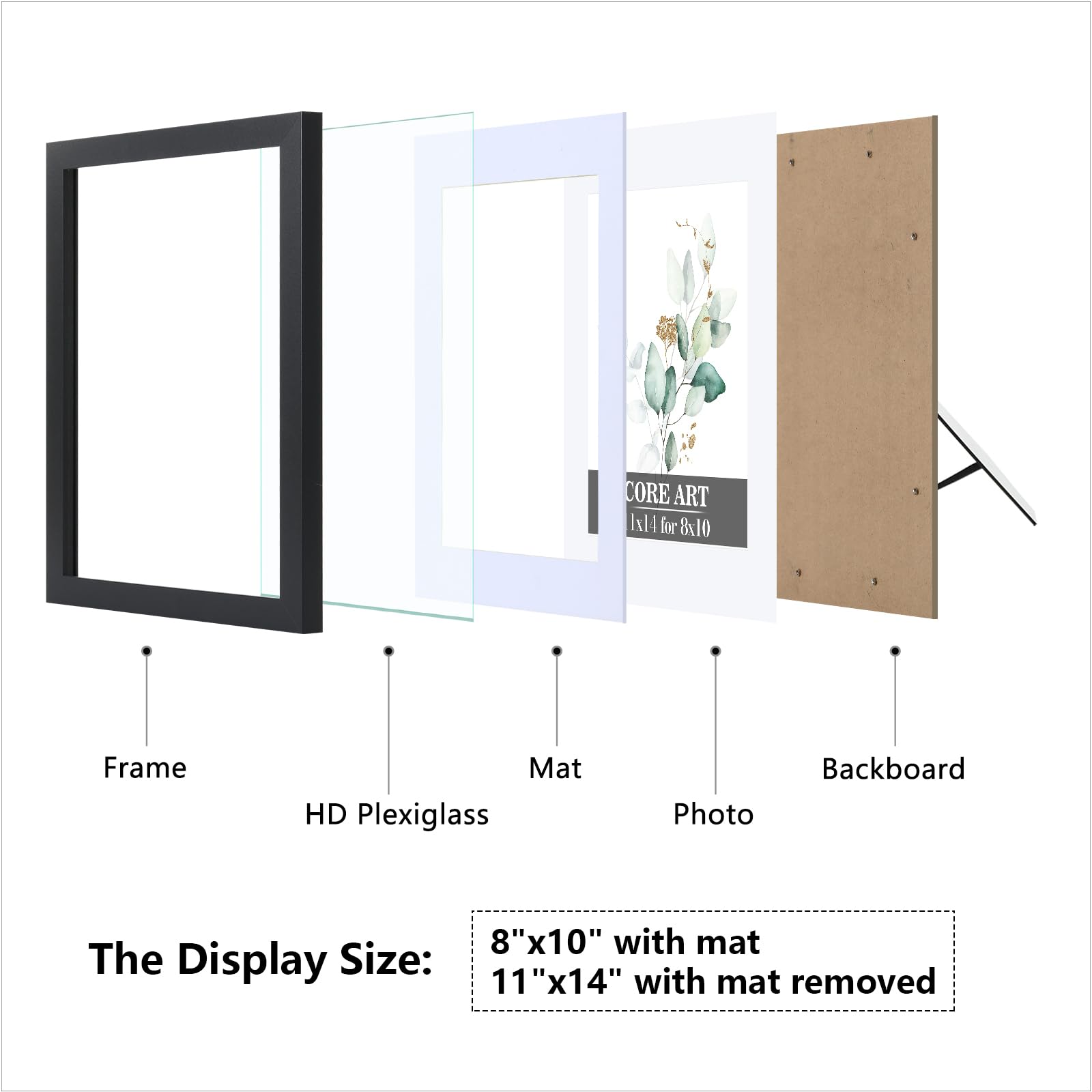 CORE ART 11x14 frame without mat for modern wall display