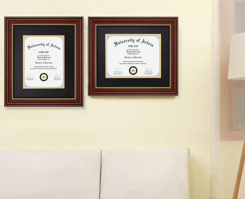 CORE ART chocolate brown wood adds warmth to office displays.