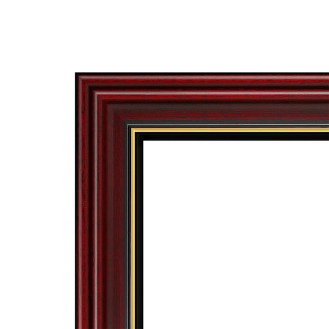CORE ART cherry red finish complements home or office decor for everyday display.