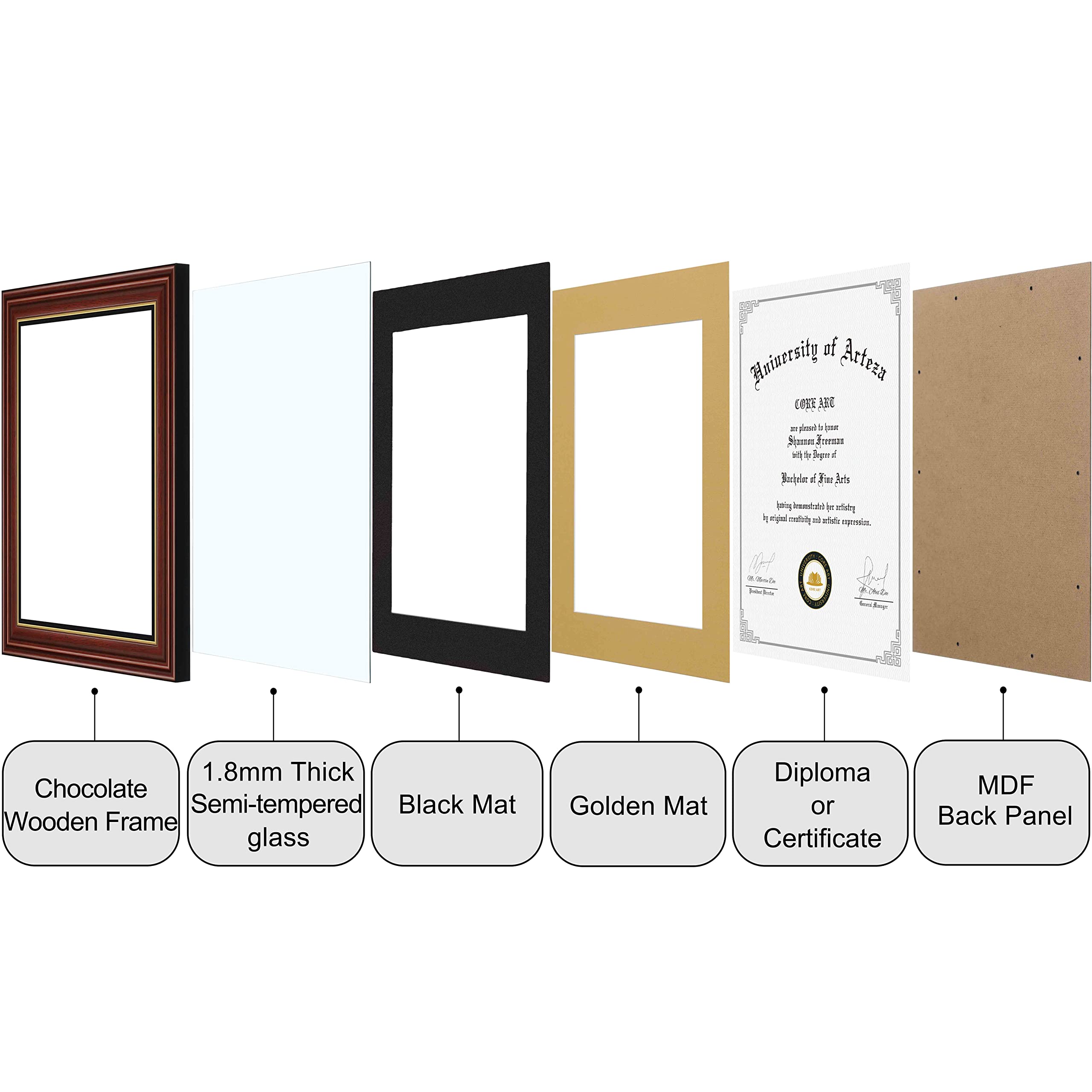 Wall-mount option on CORE ART frame supports horizontal and vertical hanging.