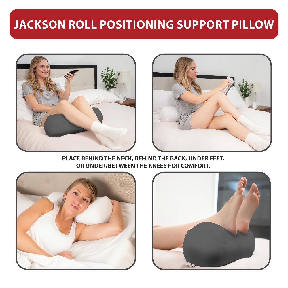 Core Products Jackson Roll leg support elevates knees for relaxing rest.