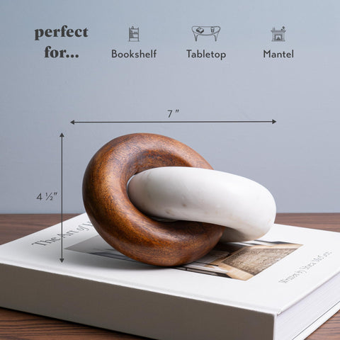 Interlock detail of Cork & Mill knot decor showcasing artisanal craft