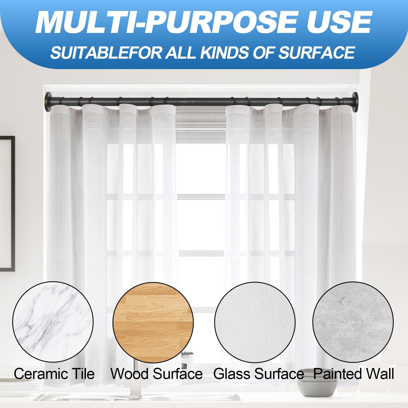 CorkLatta rod is versatile for closets or window treatments.