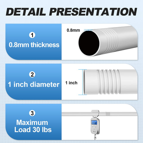 CorkLatta easy-install rod, no tools required, twist to tighten for quick setup.
