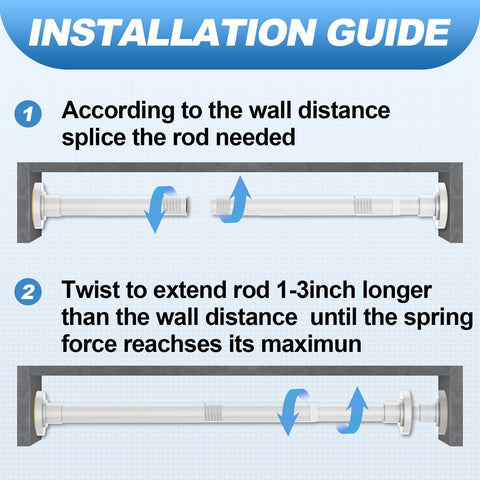 CorkLatta versatile tension rod doubles as a closet or window curtain rod.