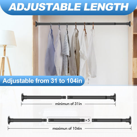 CorkLatta Rust-Proof Bath Rod maintains shine with easy cleaning.