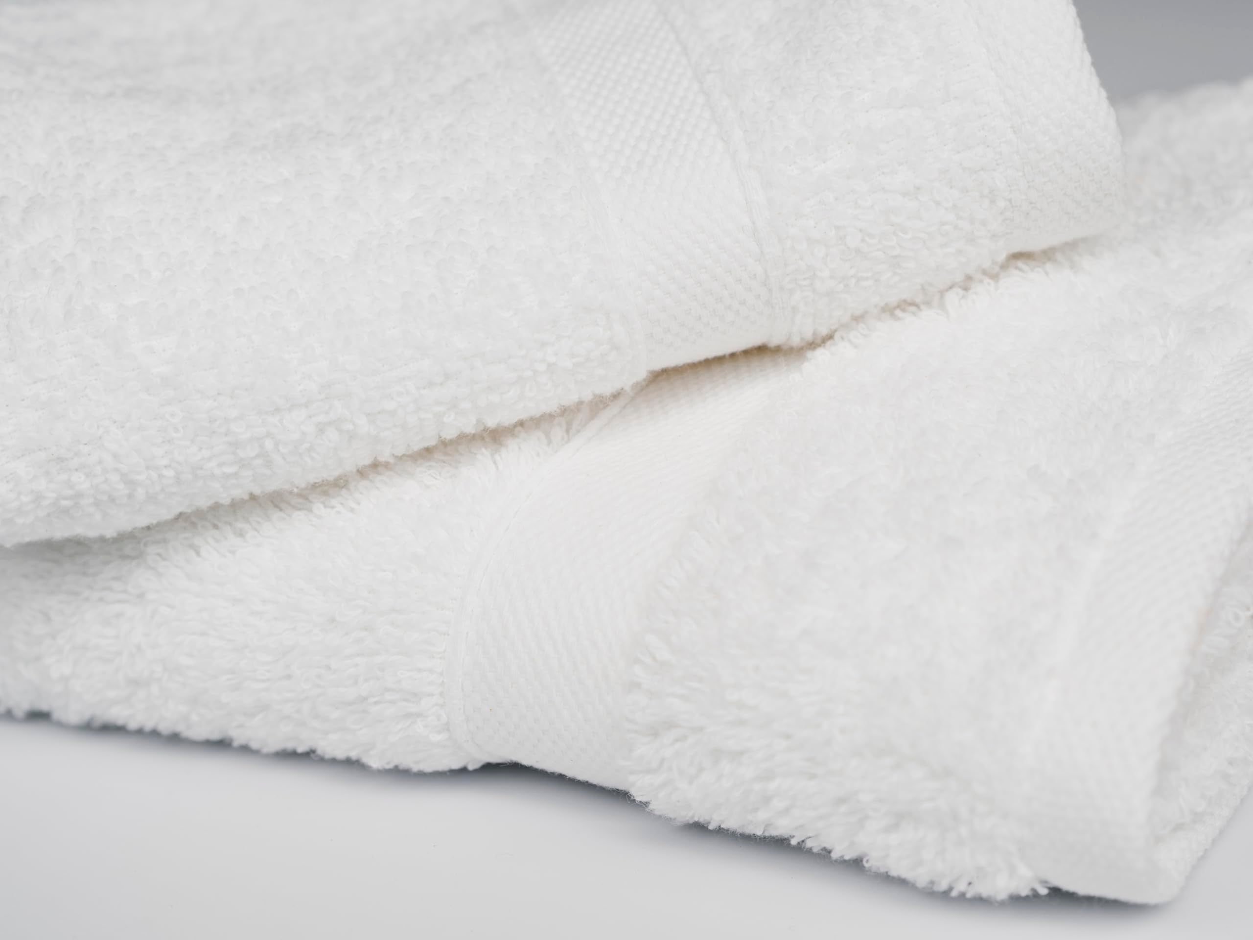Corporate Hills CH white bath towels durable through many washes for long-term value.