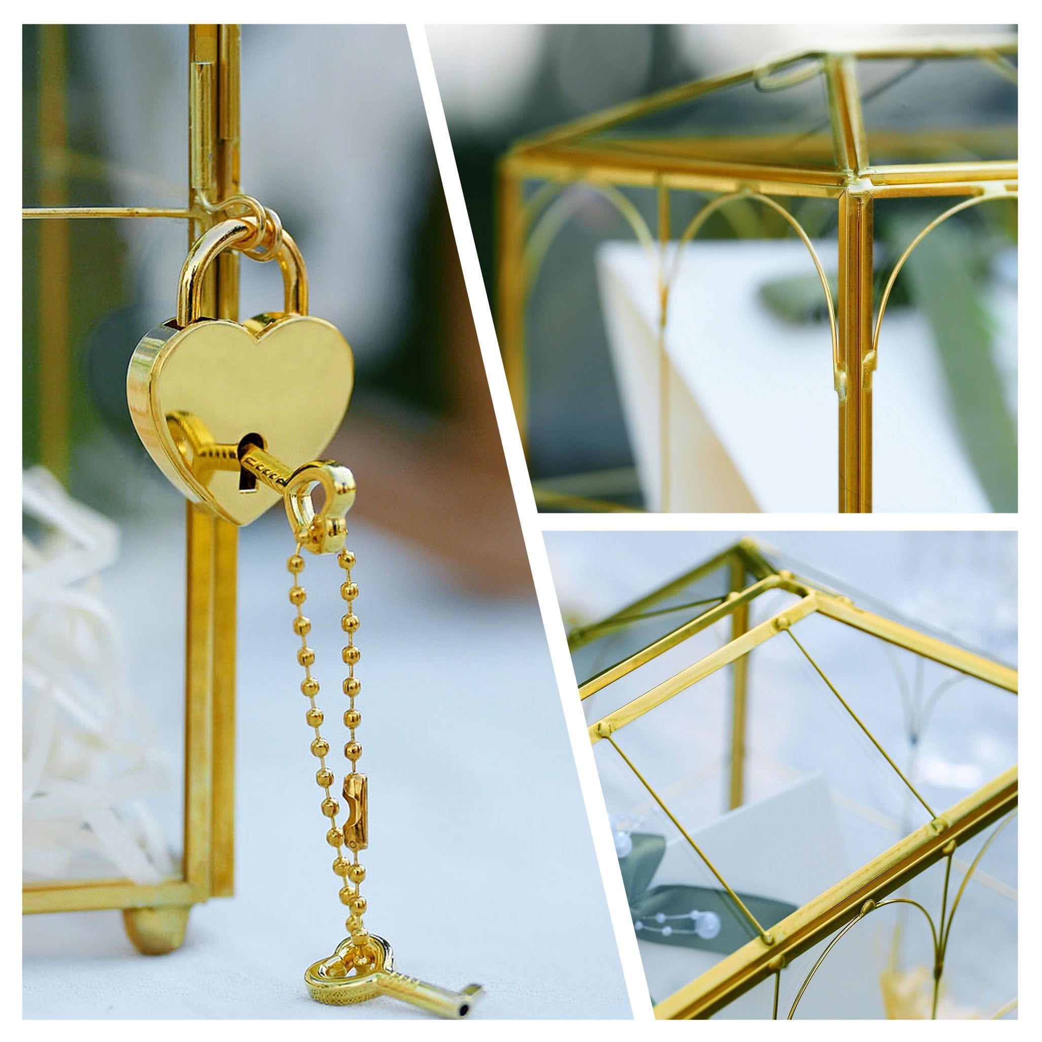 Corvanero gold brass frame adds luxe touch to wedding table decor