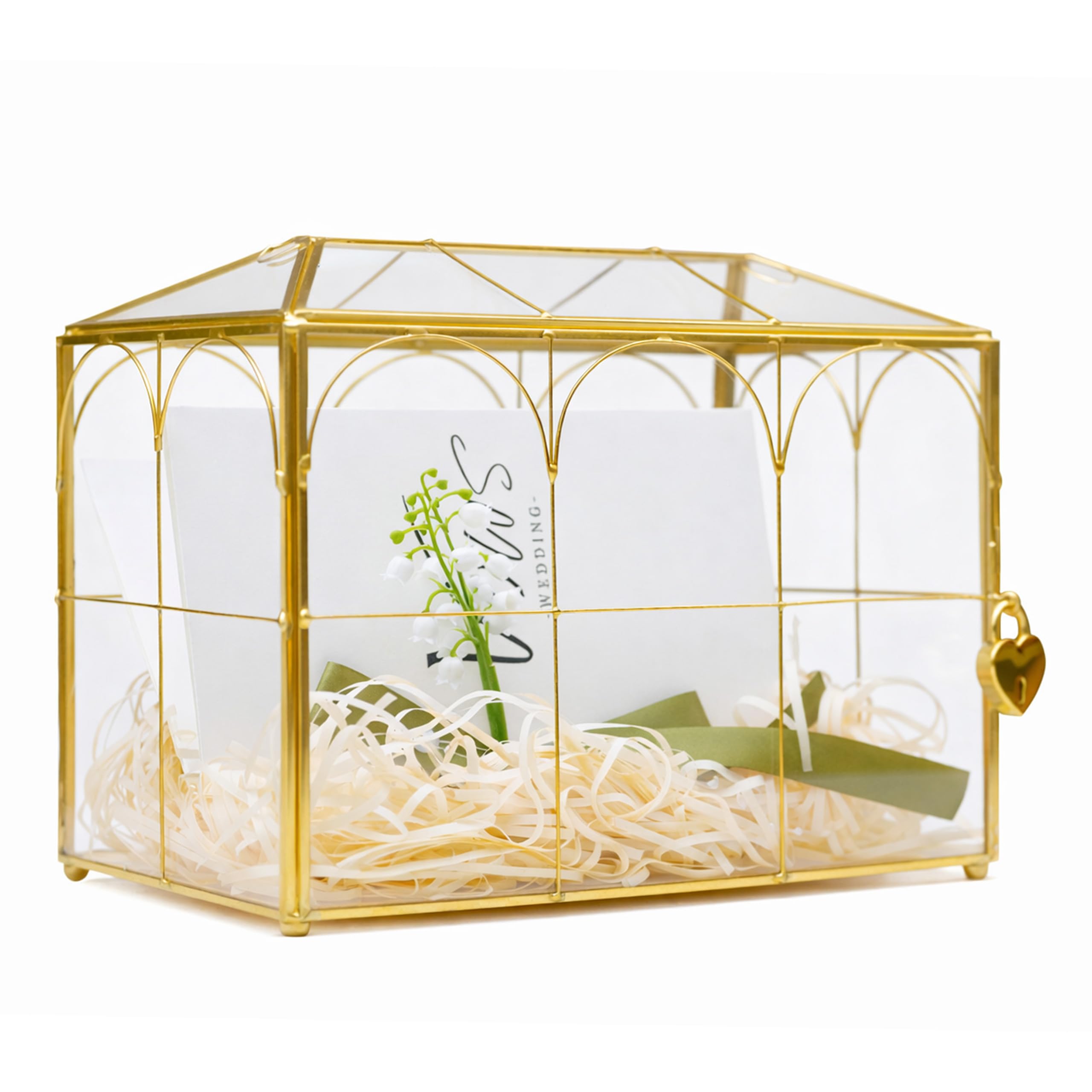 Corvanero wedding card box with slot for easy guest card insertion