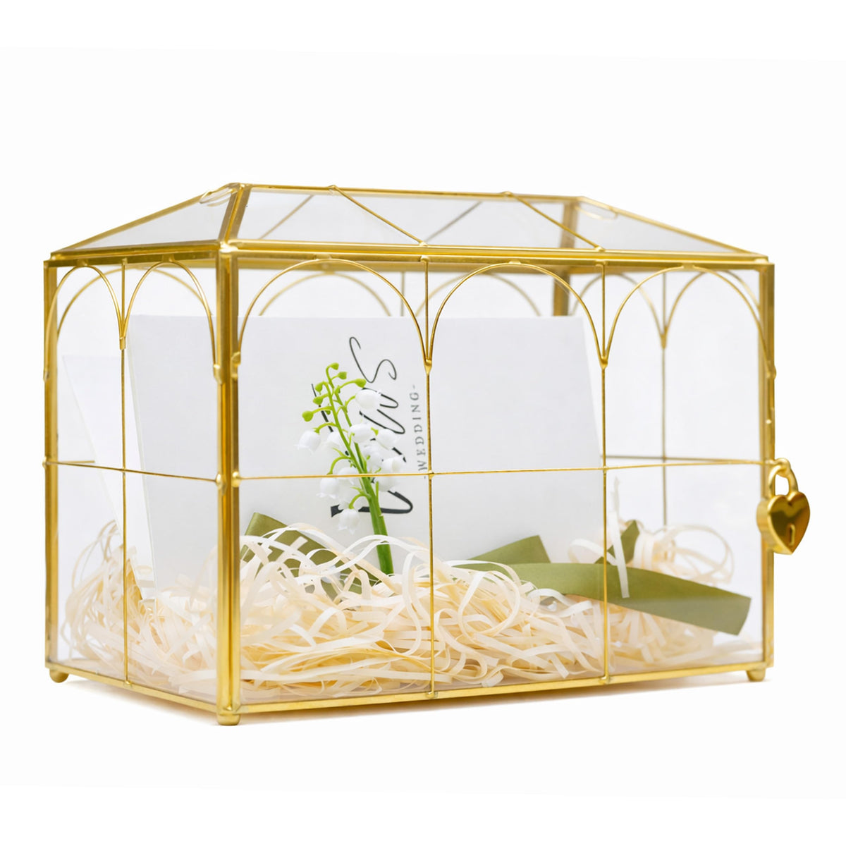 Corvanero wedding card box with slot for easy guest card insertion