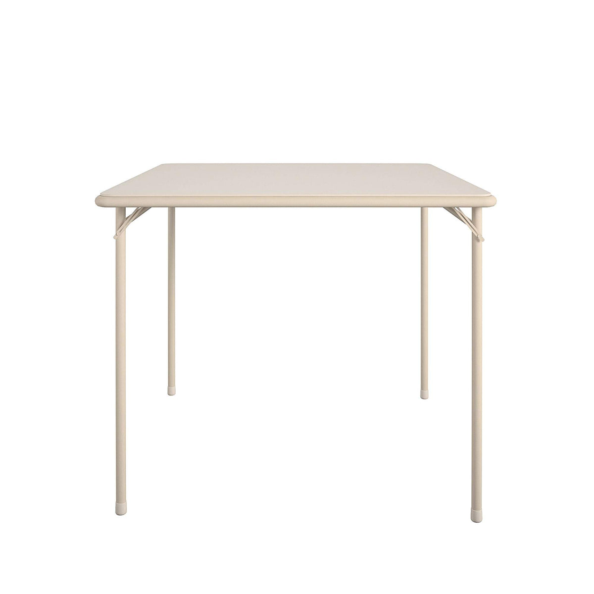 Cosco 34-inch vinyl top folding table provides a durable surface for gatherings.