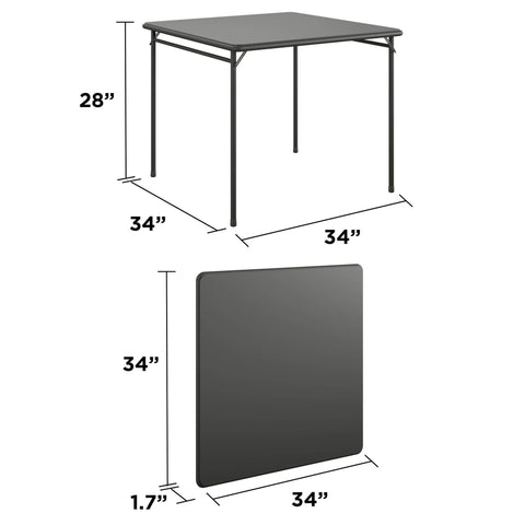 Cosco contoured edges provide comfortable seating around the vinyl table.