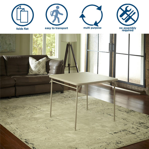 Cosco non-marring leg tips protect floors during table use.