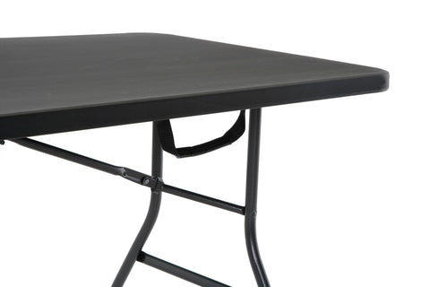 Cosco non-marring leg tips protect floors during setup.