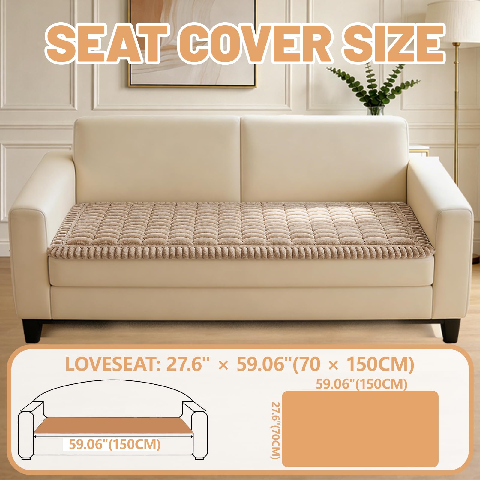 CoSofSLIP durable fabric couch mat shields against scratches and spills.