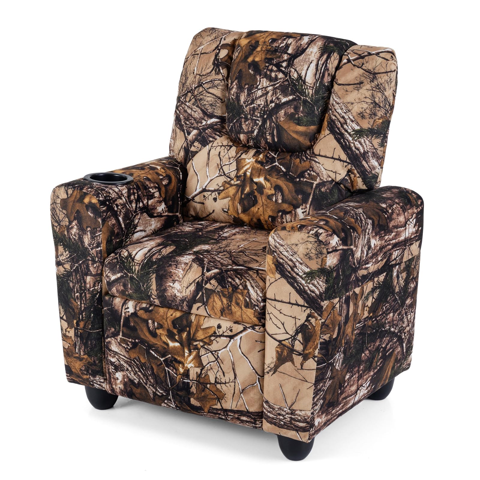 Costzon Kids Recliner Chair solid wood frame for durability.