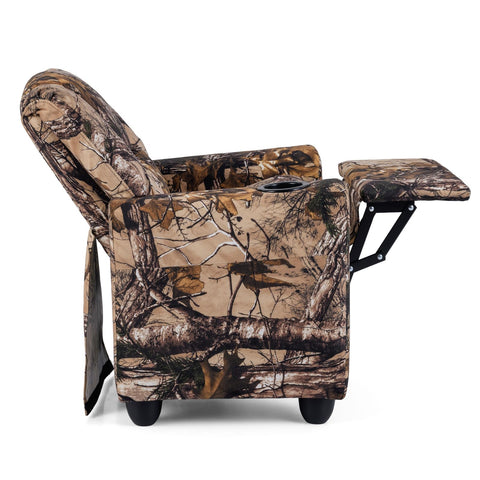 Costzon Kids Recliner Chair side cup holder detail for hydration.