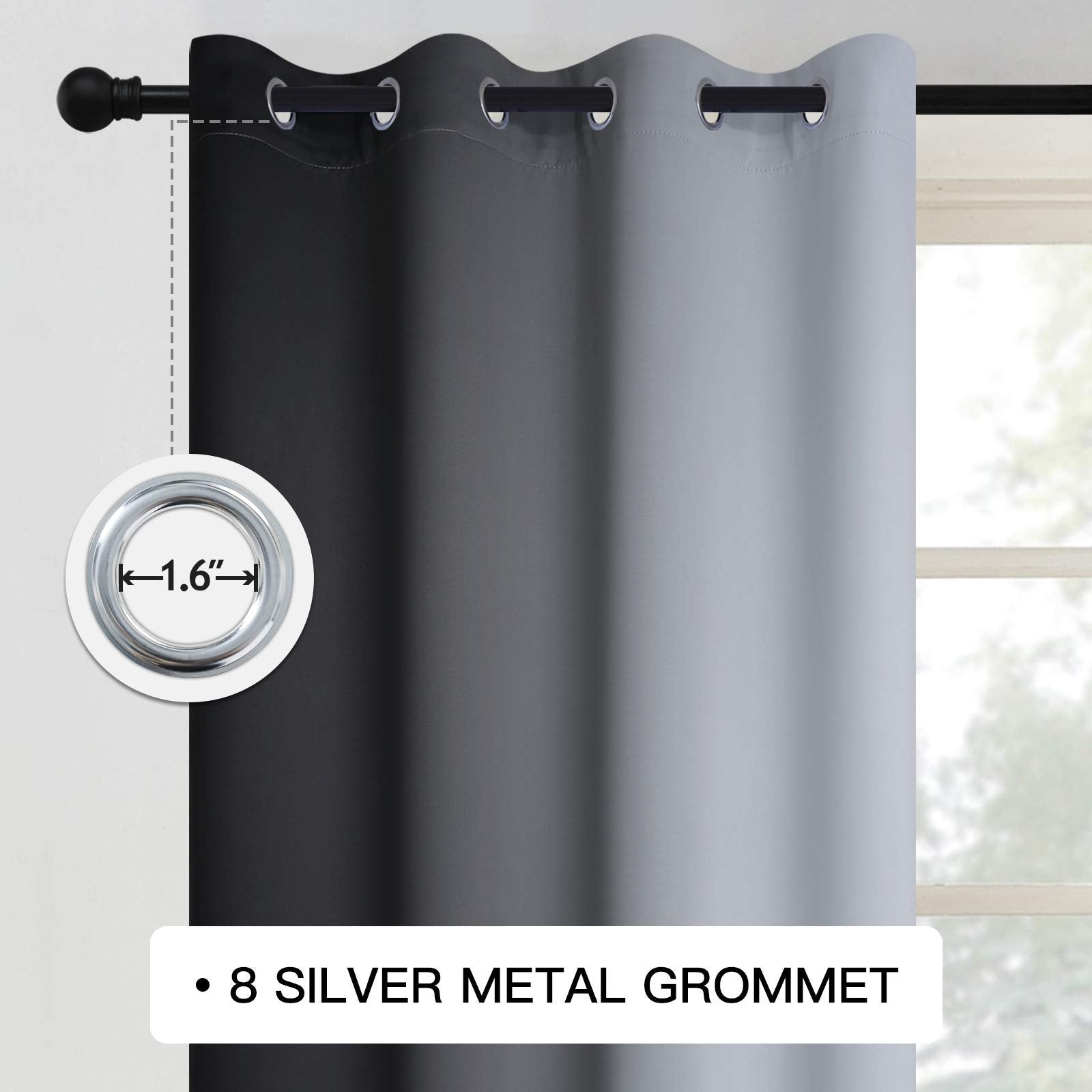 COSVIYA blackout panels with gradient edges reduce glare and protect furnishings.