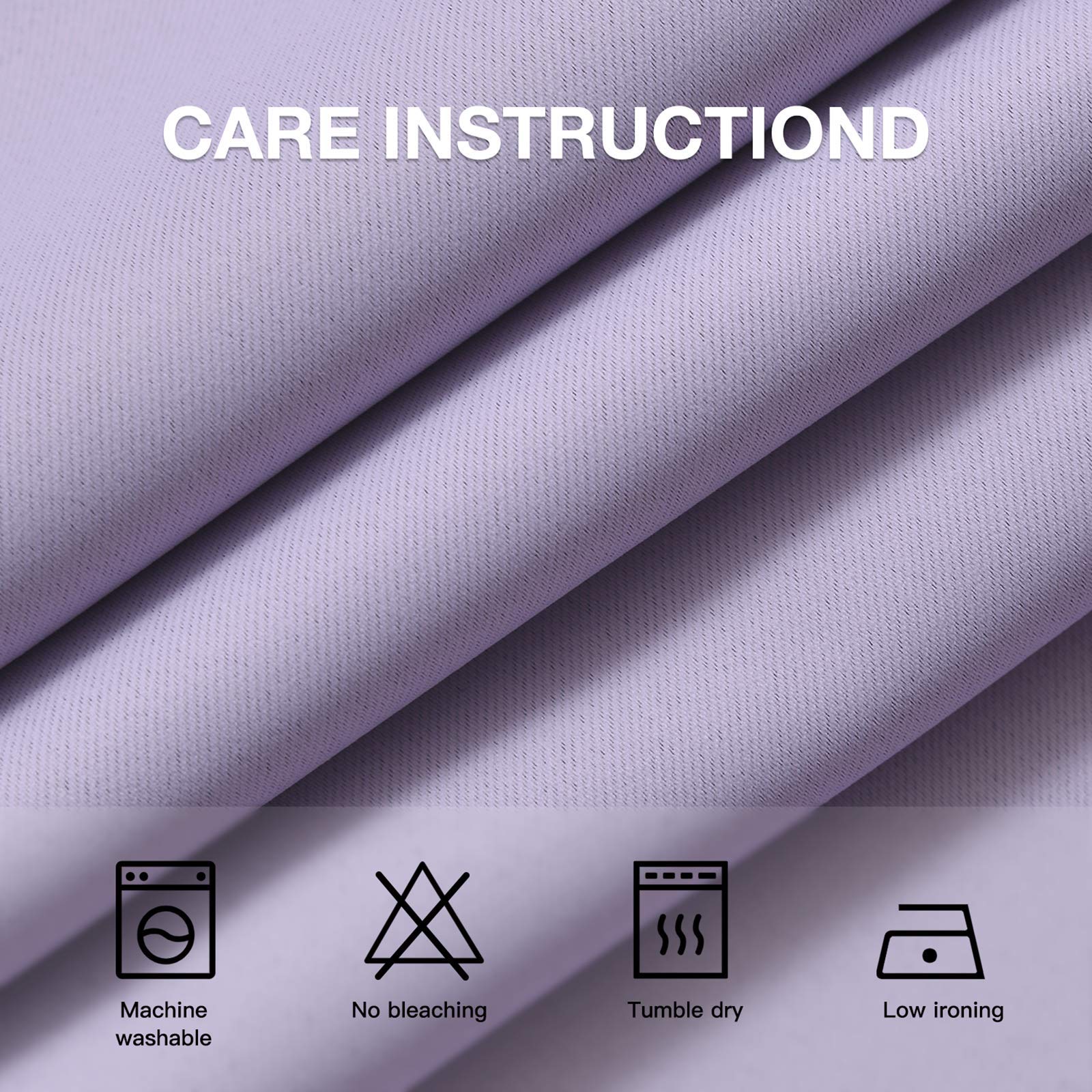 COSVIYA lilac drapes in a bedroom setting with a refined fabric presence