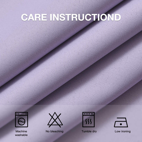 COSVIYA lilac drapes in a bedroom setting with a refined fabric presence