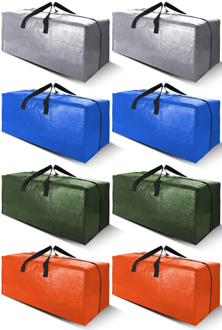 Cosy Family 8-pack moving bags with backpack straps for easy transport.