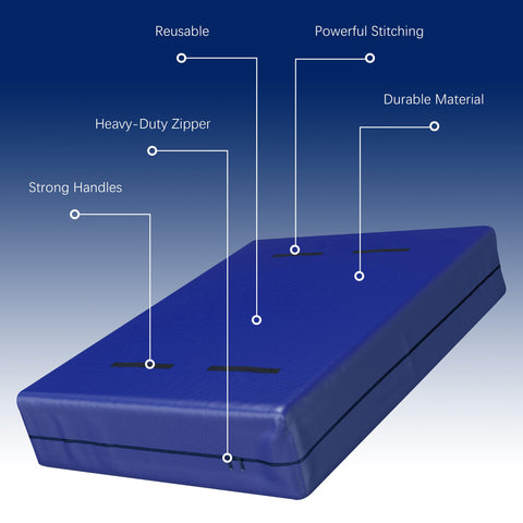 Cosy Family zipper-closure bag keeps mattress securely sealed.