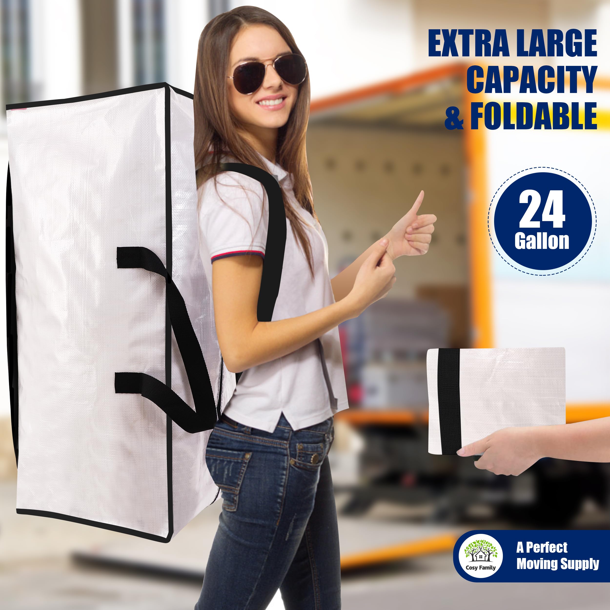Cosy Family bag folds flat for compact storage.