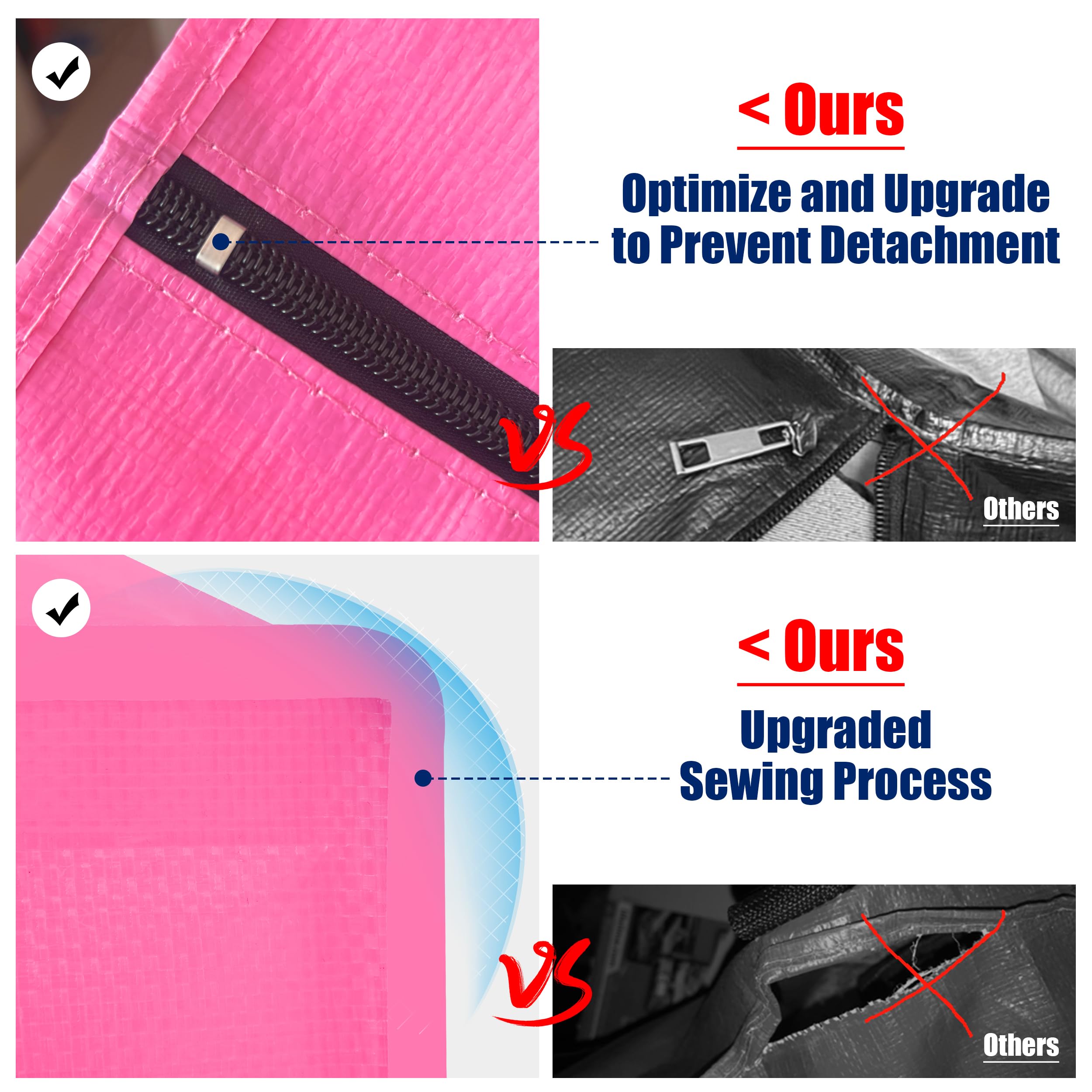 Cosy Family pink moving bags offer stylish storage and organization