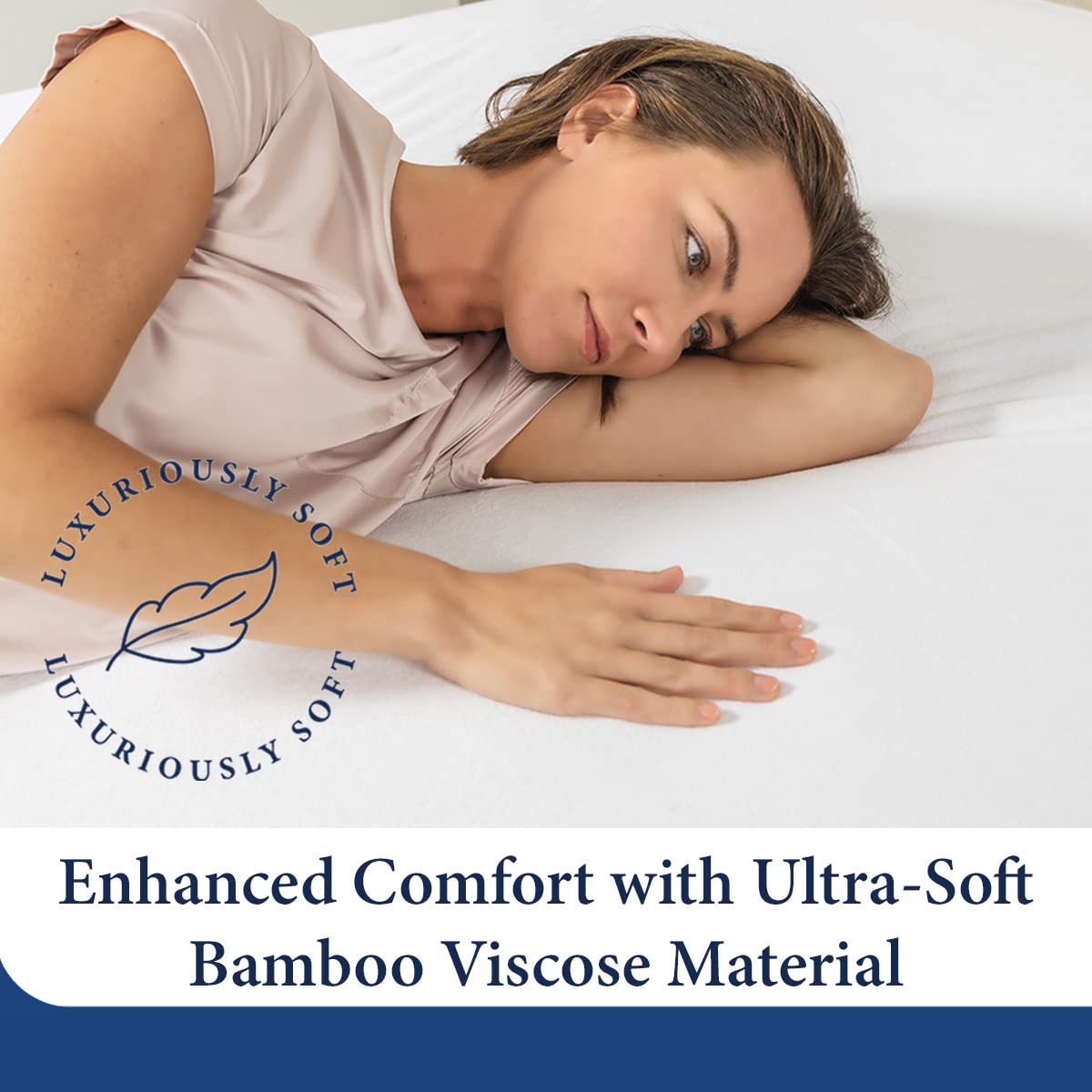 Cosy House Collection easy-care fitted sheet style protector offers secure protection