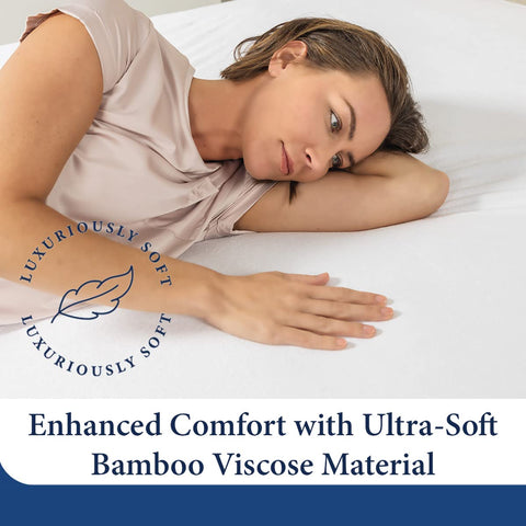 Cosy House Collection easy-care fitted sheet style protector offers secure protection