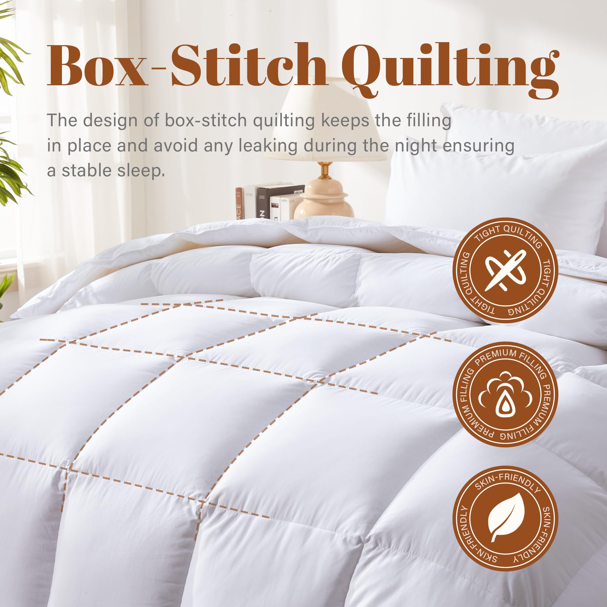 Cosybay box stitch detail demonstrates even filling and durable construction.