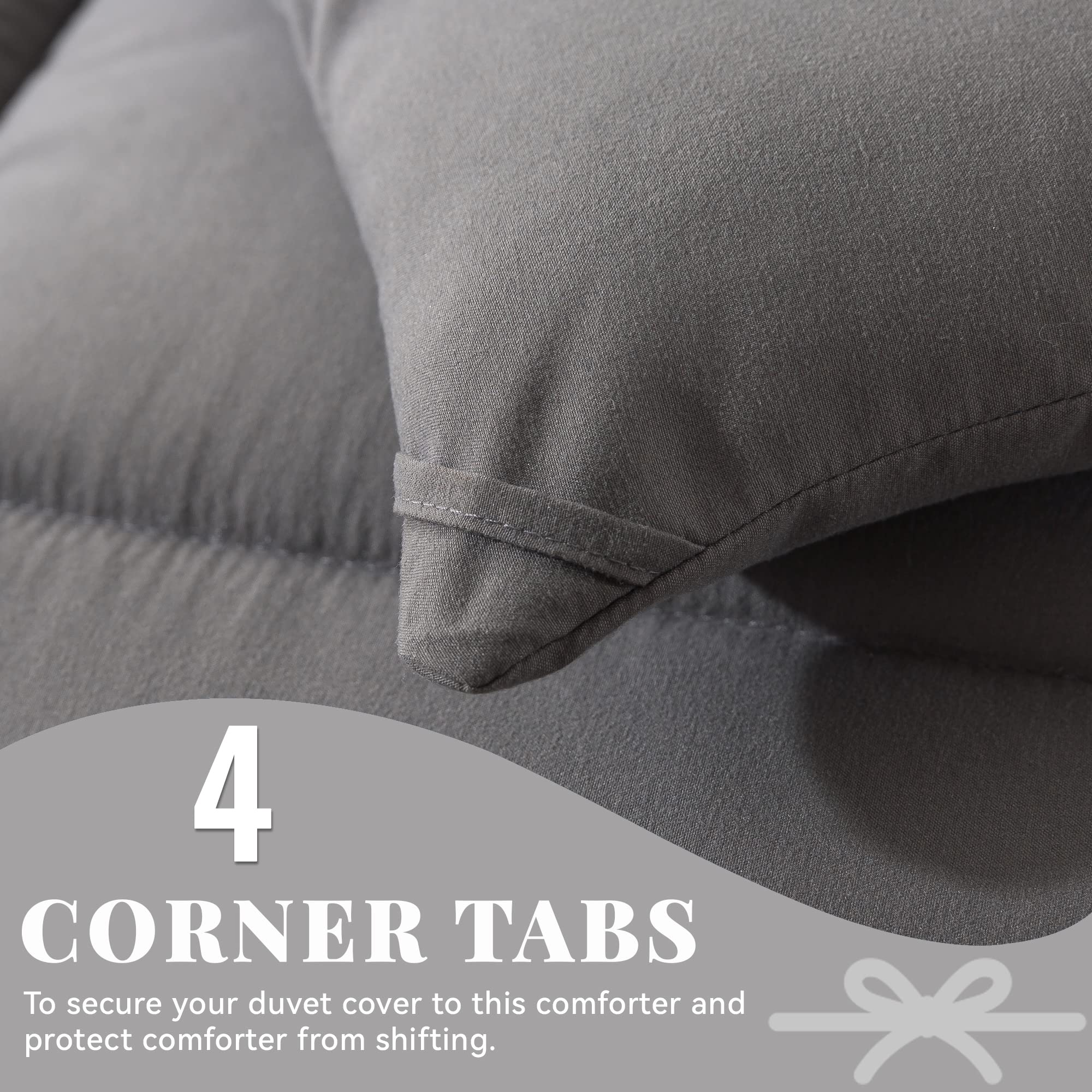 Cosybay corner tabs; secure duvet inside cover for a neat bed.