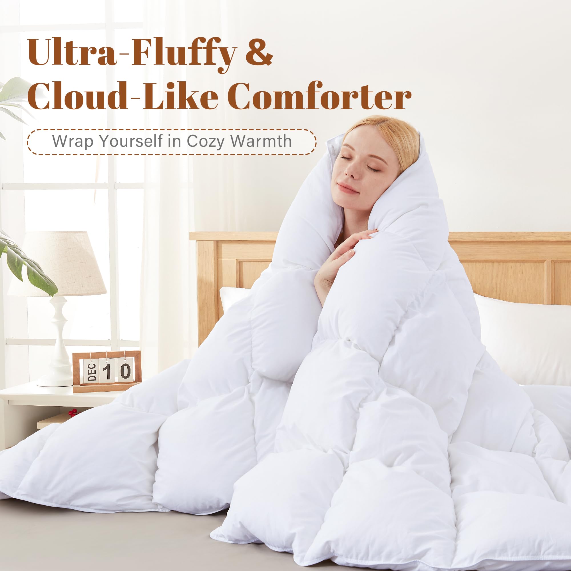 Cosybay corner tabs keep the duvet secure inside the cover.