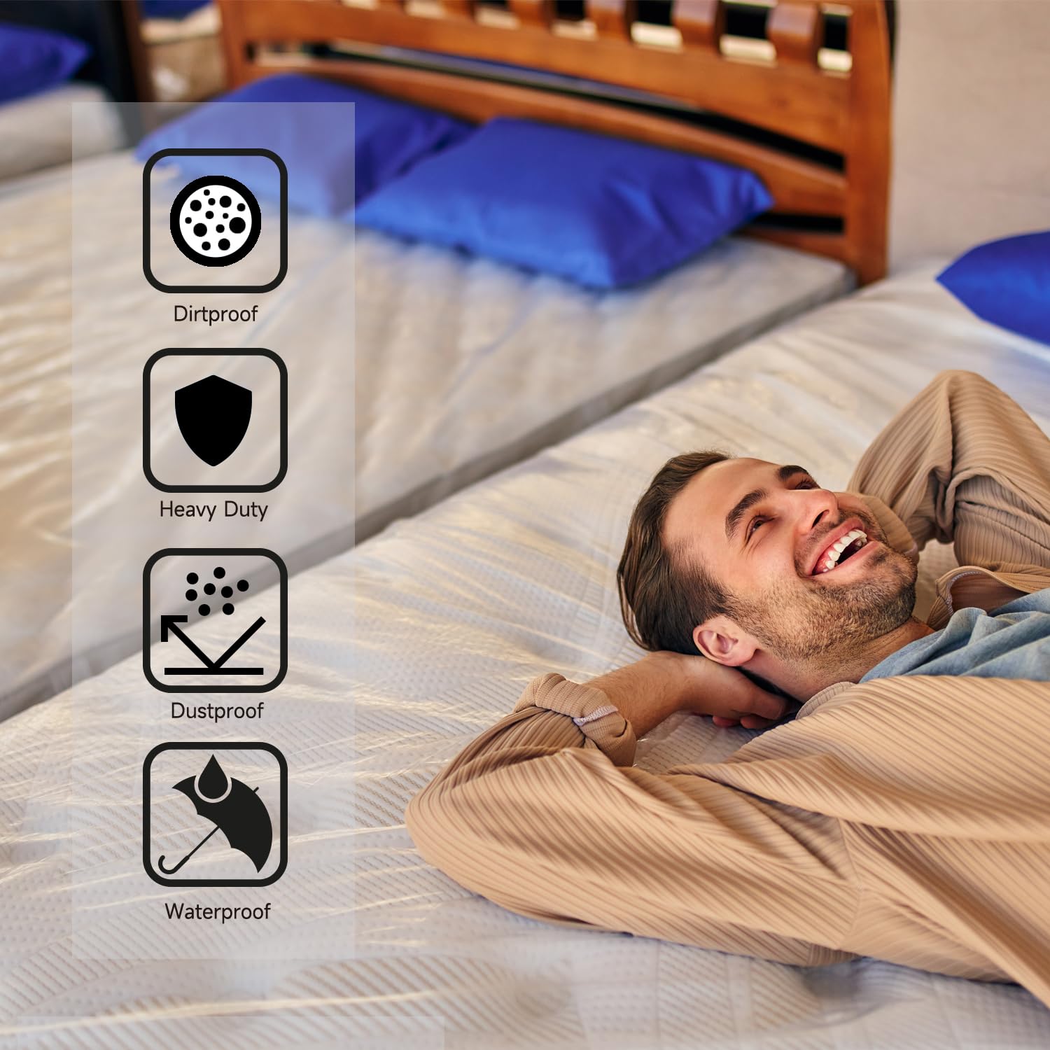 Cosybreeze Queen Mattress Bags guard floors and furniture during painting or disposal tasks