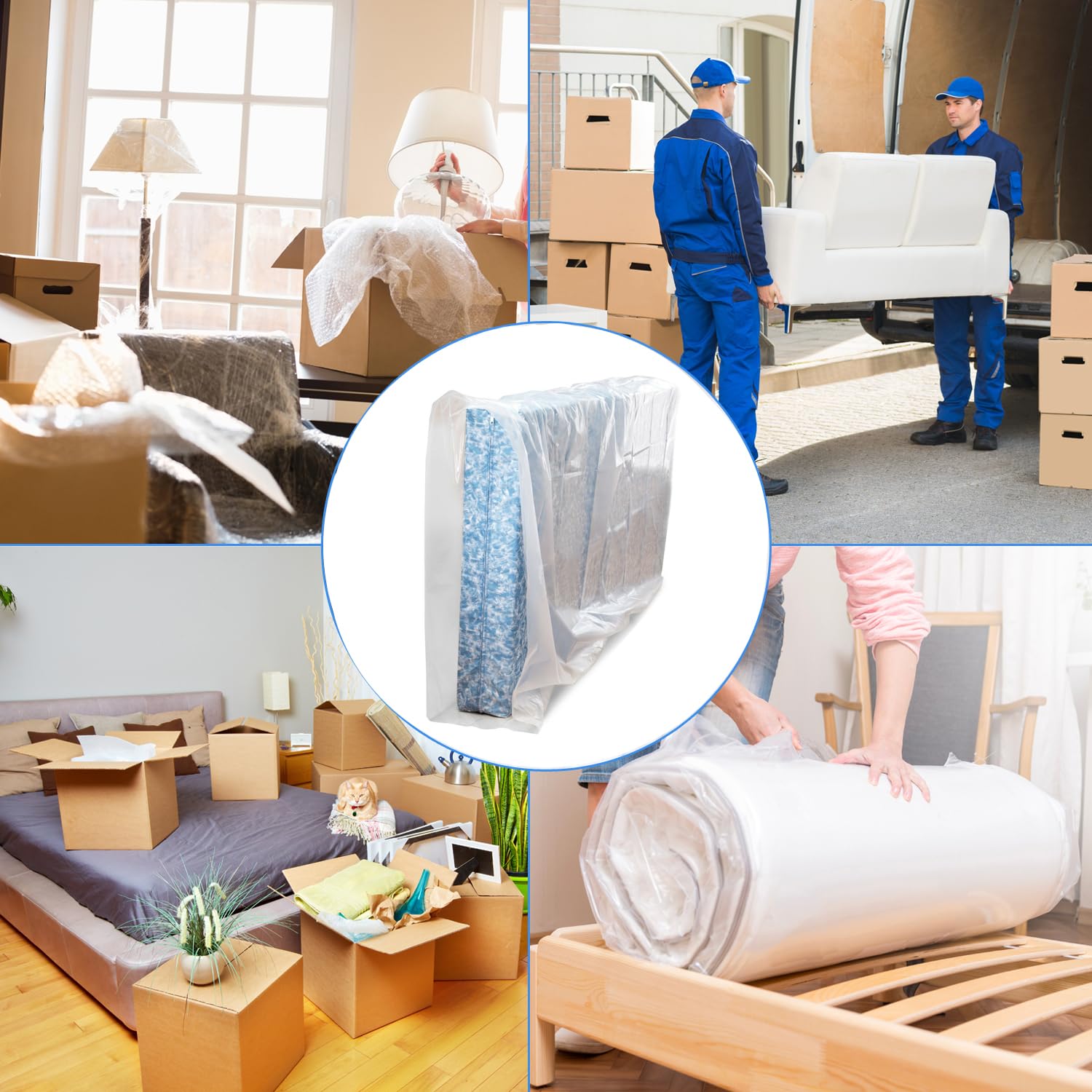 Cosybreeze Queen Mattress Bags no vent-hole design enhances durable storage and moving protection