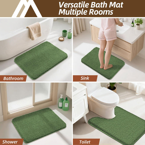 COSY HOMEER green 20x32 bath mat adds color and comfort.