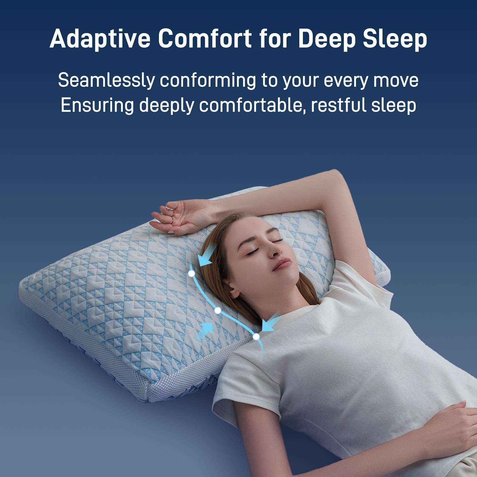 Cotelovo grid surface promotes airflow for cooler sleep.