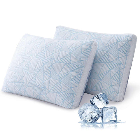 Cotelovo pillow with cooling ice silk side for a cooler sleep experience.