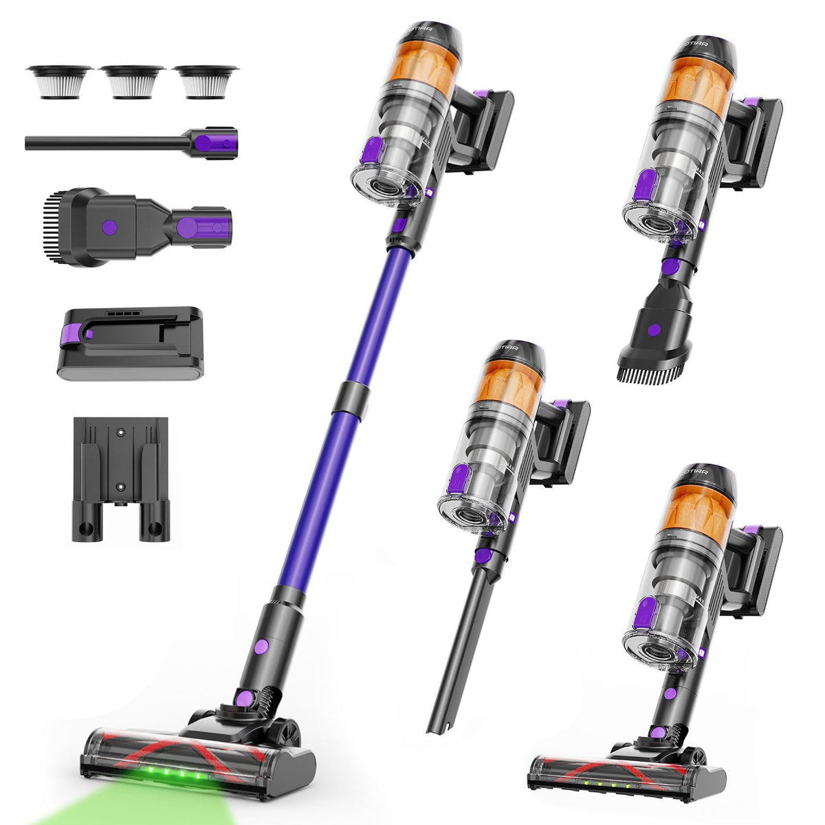 COTIAR cordless vacuum with dual batteries for uninterrupted whole-home cleaning