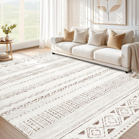 Cotiled 5x7 area rug for living rooms with easy washability.