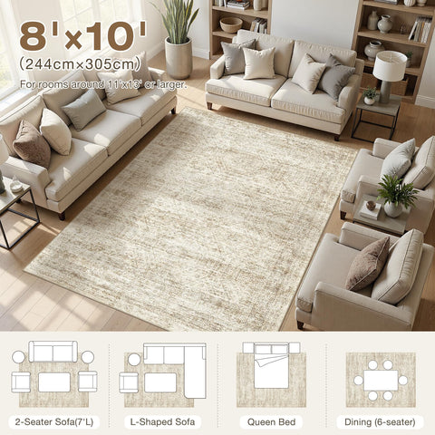cotiled large area rug 8x10 dorm-studio friendly design for flexible spaces.