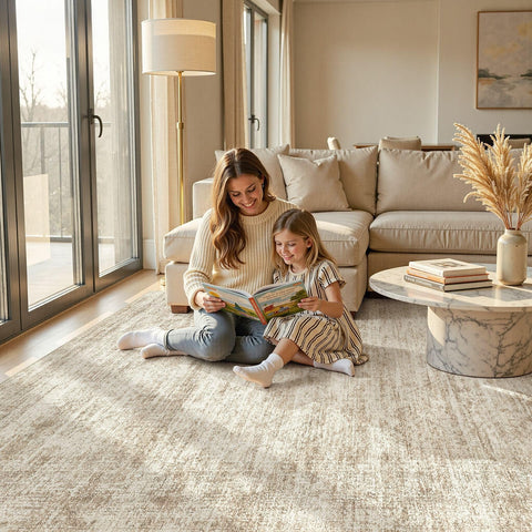 cotiled large area rug 8x10 machine washable for quick refresh and easy cleaning.