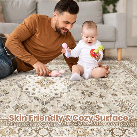 Cotiled non-slip backing helps prevent slips on hard floors