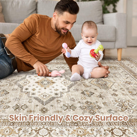 Cotiled vintage rug oriental pattern detail enhances timeless living spaces.