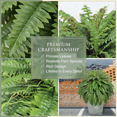 Intricate lifelike texture from Cotlux ferns adds realism to outdoor garden spaces.