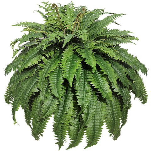 Cotlux large artificial fern for outdoor use enhances patio greenery.