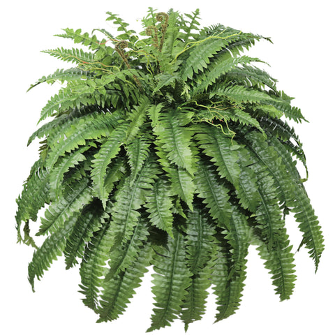 Cotlux large outdoor artificial fern outdoors with 48-inch diameter for lush patio coverage.