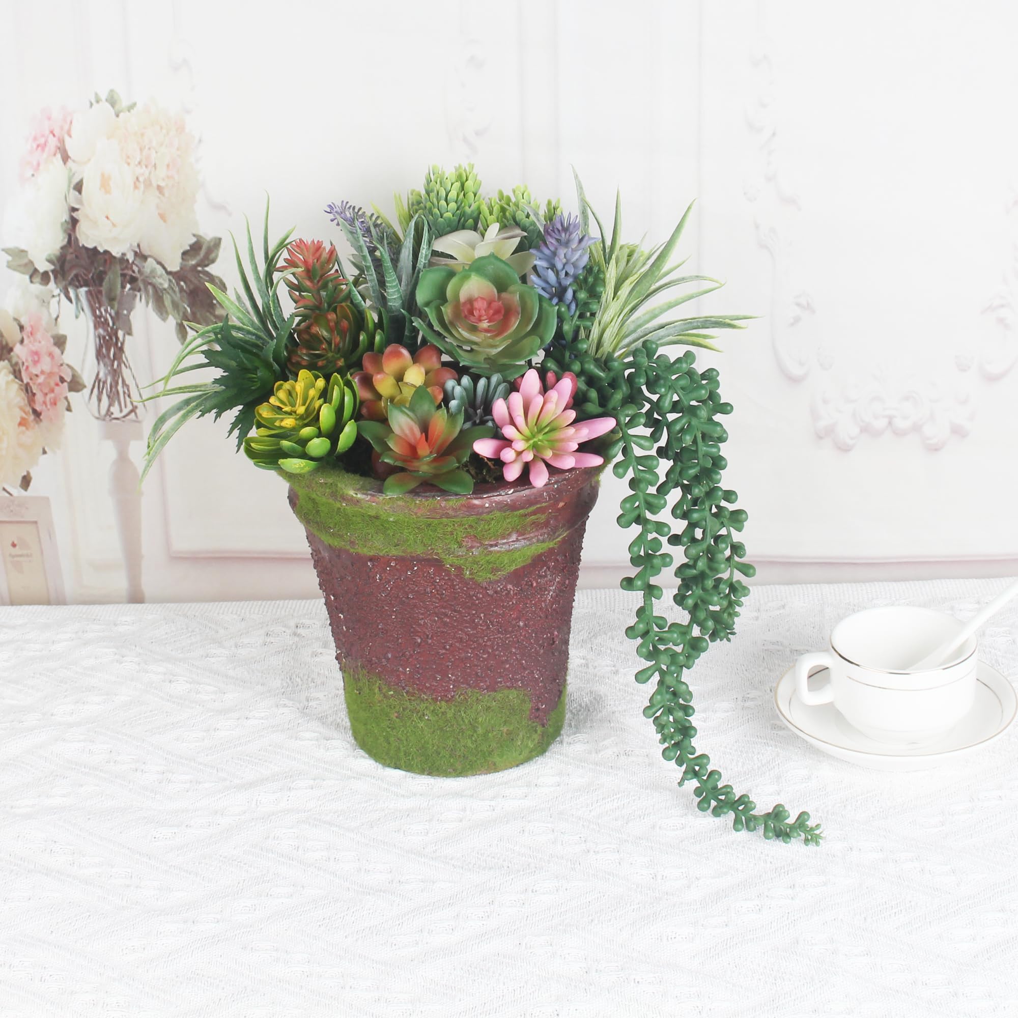 COTSEN artificial succulents with bright colors enhance interiors without watering.
